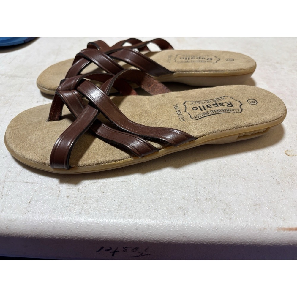 Rapallo Genuine Italian Leather Strappy‎ Thong  Sandals Size 6